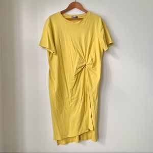 TRENDY | KOREAN STYLE FASHION T-SHIRT KNOTTED DRESS COTTON MIDI OVERSIZED
